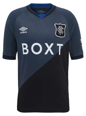 Produktbild von Umbro - "25/26" Drittes Trikot für Kinder, kurzärmlig UO2685 (146-152) (Stimmung Indigoblau/Kaviar)