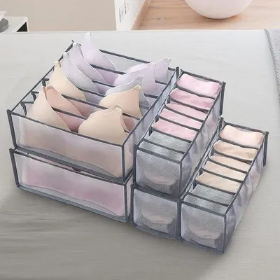 Obrázok produktu pre Súprava 6 ks skladacích boxov na oblečenie