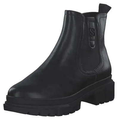 Produktbild von s.Oliver Damen Chelsea Boots mit Reißverschluss Vegan, Schwarz (Black/Leopard),