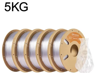 Immagine prodotto di Filamento PETG da 1,75 mm, 5 kg - Filamento per stampanti 3D - Alta precisione ±0,03 mm - Adatto per stampanti 3D FDM - Avvolgimento perfetto - Trasparente