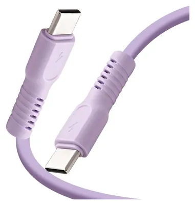 Immagine prodotto di Forever, cavo USB-C 3A Sync 60W 1,8 m Cavo di ricarica rapida flessibile e resistente, viola