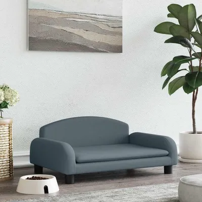 Obrázek produktu pro Šedá psí pelíšek, rozměry 70 x 45 x 30 cm, vyrobený z pohodlné látky