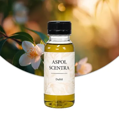 Produktbild von Aspol Scentra Frischer Jasmin UFIGREEN Duftöl für Kerzen 100 ml, KI-generiertes Bild