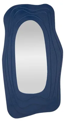 Immagine prodotto di Specchio da parete Dafne blu con sagoma ondulata 98x172 cm