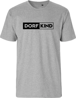 Produktbild von Hellweg Druckerei Männershirt Dorfkind Modern Geschenk Oberteil Sport Grey Größe S Bio Baumwolle Fairtrade Dorfkind Modern Aufmerksamkeit