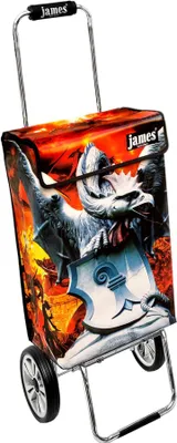 Obrázok produktu pre Nákupný vozík James - BASILISK - robustný nákupný vozík s individuálnym dizajnom - farba: oranžová v prevedení: Chrome19