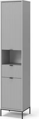 Produktbild von Badschrank Vicco Eliza Grau 40 x 190 cm mit Türen, und Schublade, Model 40694