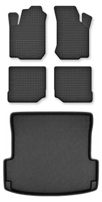Produktbild von Gummimatten + Kofferraumwanne für Skoda Octavia I 1996-2004 (Limousine) – Schwarz, Semi-Universal, angepasst – Wielganizator Semi-Universal