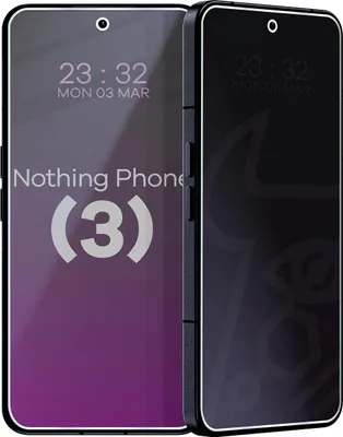 Produktbild von Hybridglas mit Privatschutzfilter für Nothing Phone (3), Bizon Glass Mule Shadow, Matt