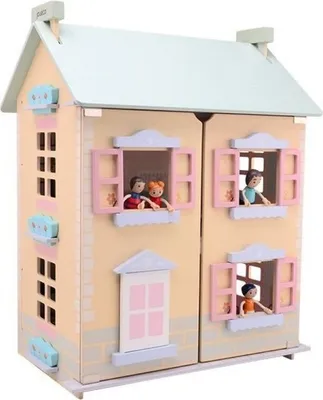 Zdjęcie produktu dla Drewniany domek dla lalek 36m+