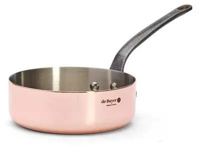 Kupfer-Sauteuse 16 cm, 0,9 l, 2 mm, ohne Beschichtung