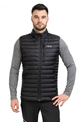 Image de Gilet de randonnée en duvet pour homme Rab Microlight, noir, taille S