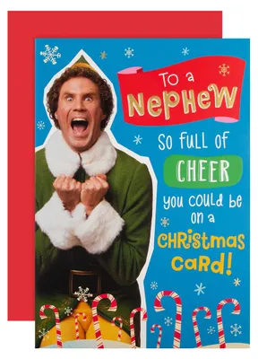Productafbeelding van Kerstkaart voor neef - Grappige elf van Warner Bros