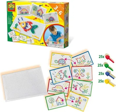 Immagine prodotto di SES Creative 14848 Tavola per mosaico per bambini Imparare a fare i propri mosaici