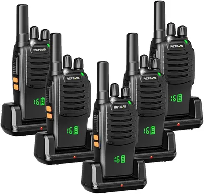 Obrázok produktu pre Retevis H777H Walkie Talkie, vysielačka so skrytým displejom LED, indikátormi kanálov a stavu batérie, USB-C, VOX, vysielačka pre supermarkety