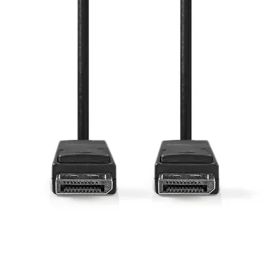 Produktbild von Nedis Displayport-Kabel - DisplayPort Stecker - DisplayPort Stecker - 4K@60Hz - Vergoldet - 3.00 m - Rund - PVC - Schwarz - Label