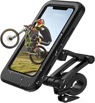 Produktbild von Wasserdichte Fahrradhalterung 360° drehbar für Smartphones bis 6.7 Zoll