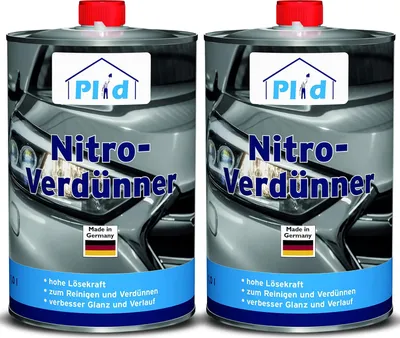 Produktbild von Plid Nitro-Verdünner 2L / Reiniger Lack-Verdünner Pinselreiniger Farblos