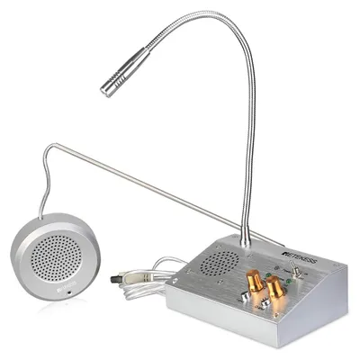 Obrázek produktu pro Reproduktorový systém Retekess TW103 pro okna, mikrofon s obousměrnou komunikací (stříbrná barva)