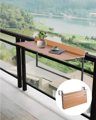 Produktbild von Balkontisch Klapptisch 1000x345mm - Hängetisch Klappbar - Balkonhängetisch für Außenbereich