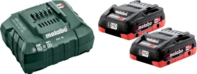 Produktbild von Metabo 685163000, Batterie- & Ladegerät-Set, Hohe Lithium-Ionen-Dichte (LiHD), 4 Ah, 18 V, Metabo, Schwarz