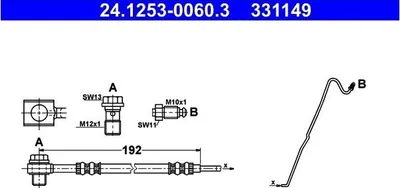 Produktbild von ATE Bremsschlauch  24.1253-0060.3