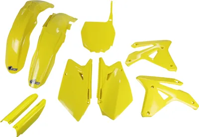 Produktbild von Ufo Suzuki Rmz 450 2007-2007 Sukit408f-102 Fork Protectors & Plastikbausatz Gelb  Gelb One Size