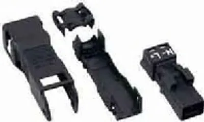 Produktbild von Stecker mit Zugentlastungsgehäuse WAGO, 2-polig, schwarz, 1,5mm²