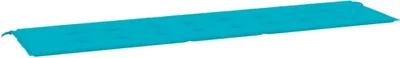 Immagine prodotto di vidaXL Cuscino per panca da giardino turchese 200x50x4 cm in tessuto