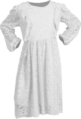 Produktbild von KMISSO Mädchen Kleid mit Spitze Weiß 104