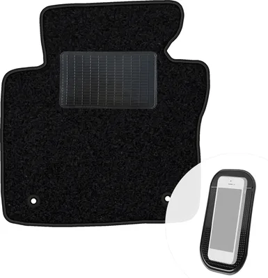 Produktbild von moto-MOLTICO Fahrer Fußmatte Auto Velours Fahrerseite Autoteppiche Schwarz Fahrermatte 1-teilig passend für VW Caddy II 2003-2020