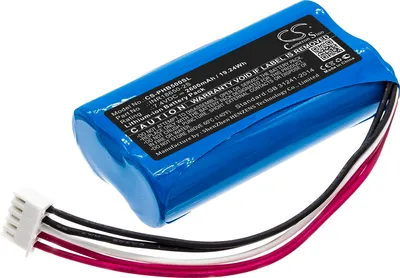 Immagine prodotto di TECHTEK Batteria compatibile con [Philips] SB500M, SB500M/00, SBOQBOX, ShoqBox SB500M sostituisce INR18650-2S