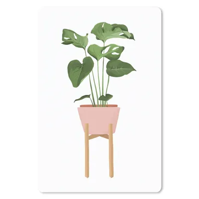 Produktbild von MuchoWow® Mauspad Mousepad Zimmerpflanzen - Blumentopf - Monstera 18x27 cm - Mousepads - Maus Mat - Pad - Mausunterlage