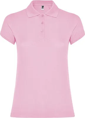 Produktbild von Roly PO6634 | Damen Star Woman Poloshirt, Piqué - Farbe: Light Pink 48 - Größe: S
