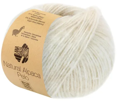 Produktbild von Lana Grossa - Natural Alpaca Pelo 0005 rohweiß zartbeige