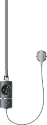A heating element for a radiator with a digital display and a power plug.