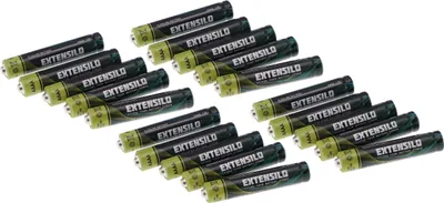 Produktbild von EXTENSILO 20x AAAA Rundzellenbatterien ###ERRORS###Invalid REF tag: aspect 'Titel-Kompas/OTB-ohneEndgerät'###ENDERRORS### - Primärbatterien (550 mAh, 1,5 V, Alkali-Mangan)