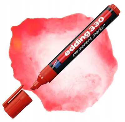 Produktbild von Edding Schul Permanentmarker Rot mit Schrägspitze