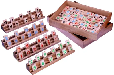 Obrázok produktu pre Rummy Okey v drevenej škatuľke - drevená hra pre 2 až 4 hráčov