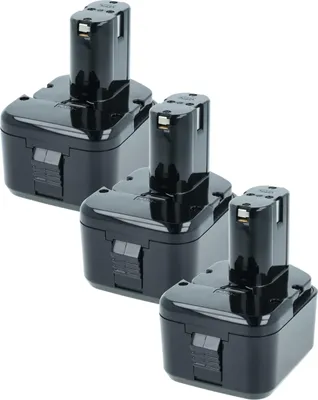 Produktbild von vhbw 3x Akku kompatibel mit Hitachi DN 12DYK, DN 12DY, DN12Y, DN12DYK, DN12DY, DN 12Y, DH 15DV, DS12DM, DS 12DM Werkzeug (2100 mAh, NiMH, 12 V)