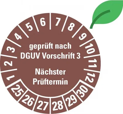 Produktbild von Dreifke® Prüfplakette  nach DGUV Vorschrift 3, Nächster Prüftermin, 25...