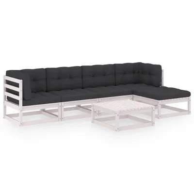 Produktbild von vidaXL 6-tlg. Garten-Lounge-Set mit Kissen Kiefer Massivholz