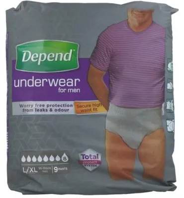 Productafbeelding van Depend Pants men super maat L/XL (9 stuks)