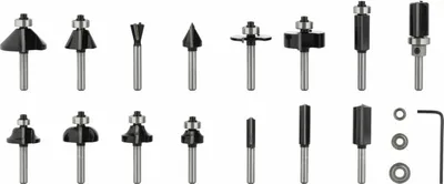 Imagen del producto de Bosch 2607017471 Bosch 15 tlg Mixed Fräser Set 6mm Schaft