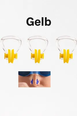 Immagine prodotto di 3 pezzi clip naso nuoto clip naso protezione acqua giallo