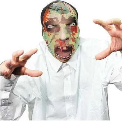 Zdjęcie produktu dla Straszna maska zombie nieumarły kolorowy Halloween