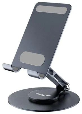 Immagine prodotto di Genius G-Stand M100, supporto, per telefoni cellulari e tablet, rotazione di 360°, inclinazione di 180°, portatile, alluminio, silicone, nero