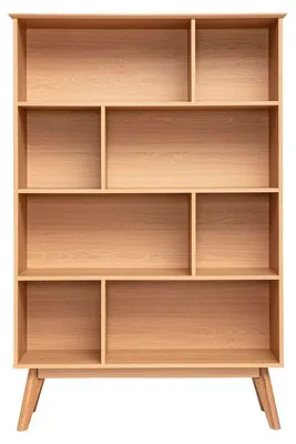 Produktbild von Miliboo - Bücherregal skandinavisch Eiche 165 cm INGRID
