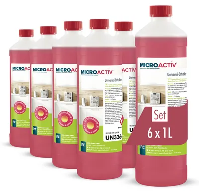 Produktbild von 6x1 L Microactiv® Universal Entkalker mit Farbindikator für Kaffeemaschinen und Kaffeevollautomaten