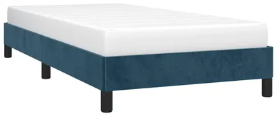 Produktbild von vidaXL Bettgestell ohne Matratze Dunkelblau 90x190 cm Samt
